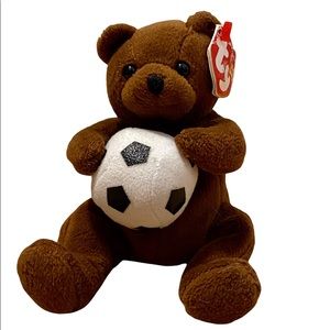 TY Beanie Baby Soccer Bear “Sweeper”